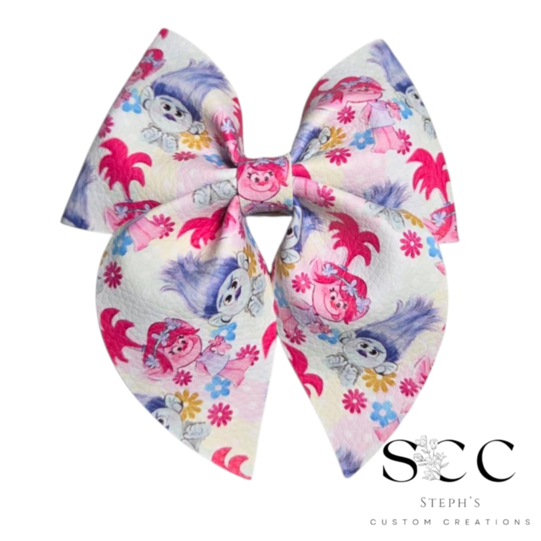 Trolls-Inspired Bows