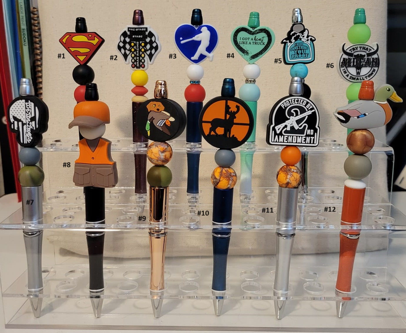 Pre-Made Silicone Beaded Pens 11