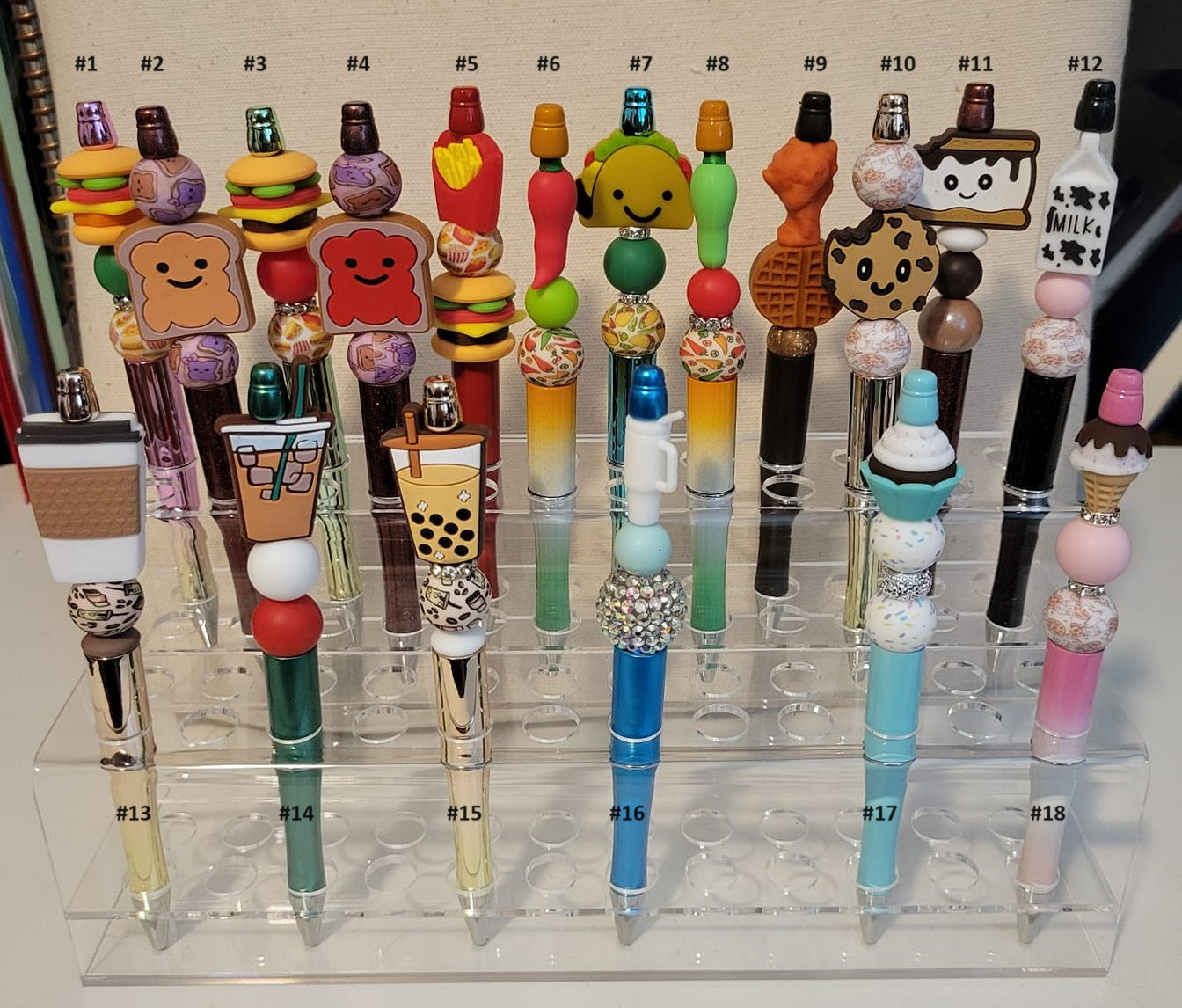 Pre-Made Silicone Beaded Pens 10