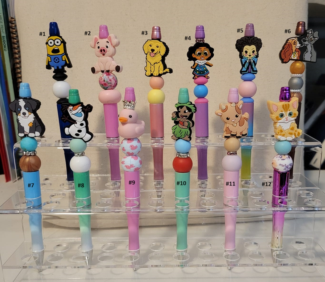 Pre-Made Silicone Beaded Pens 8