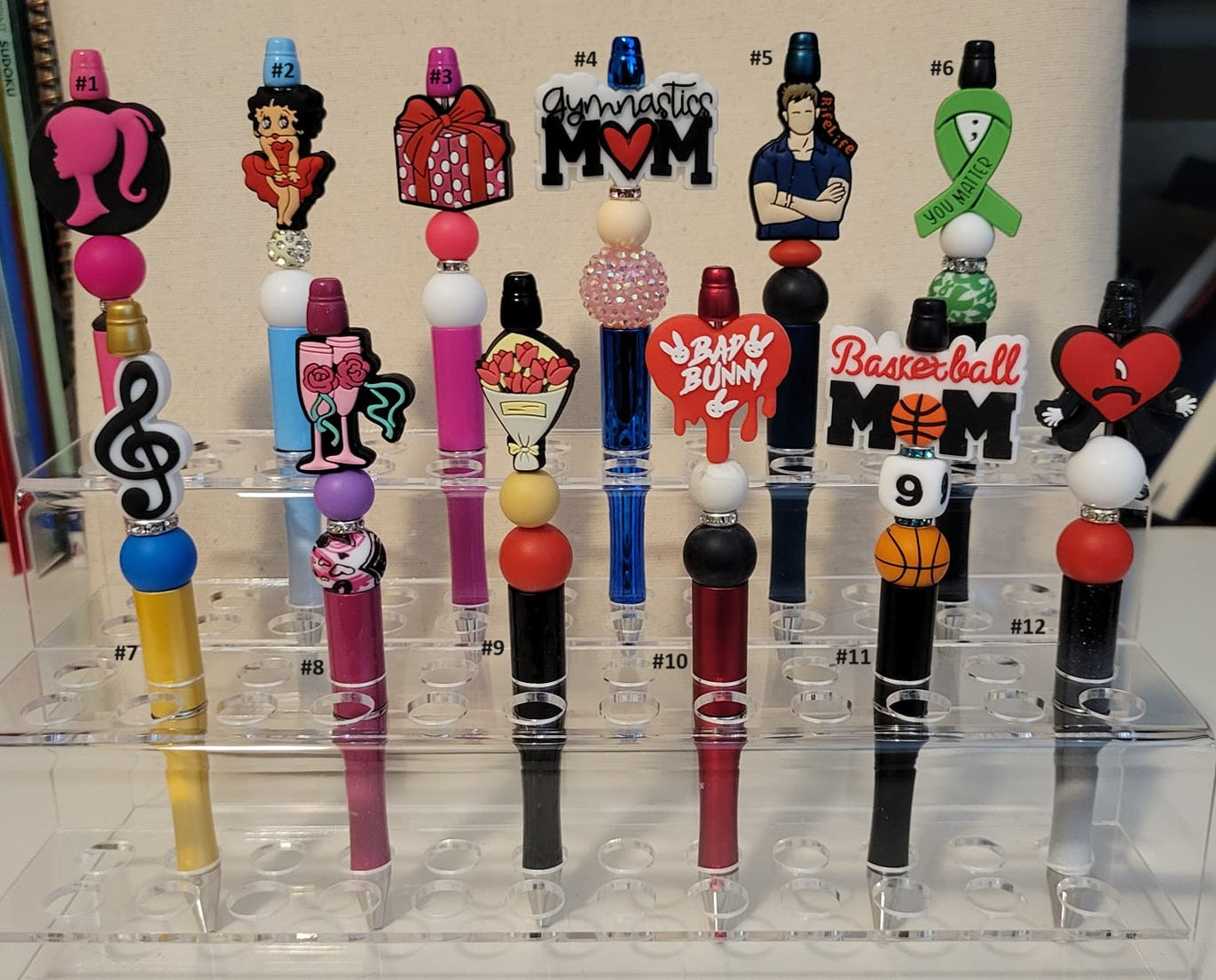 Pre-Made Silicone Beaded Pens 4