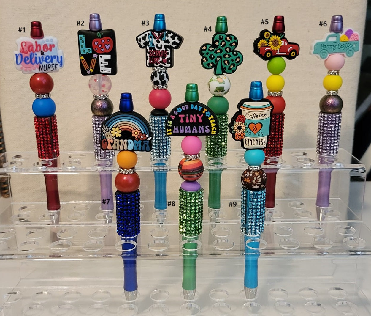 Pre-Made Silicone Beaded Pens 3