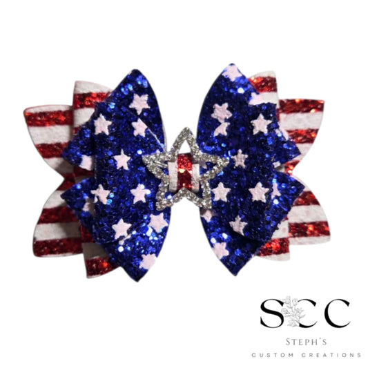 Patriotic Sparkle Bow