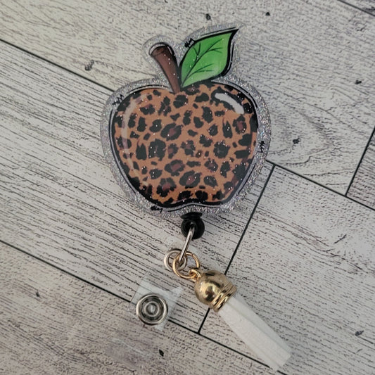 Leopard Apple Badge Reel